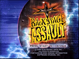 WCW Backstage Assault back cover for Nintendo 64
